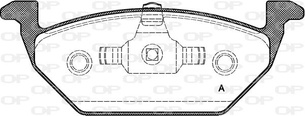 OPEN PARTS Комплект тормозных колодок, дисковый тормоз BPA0633.20